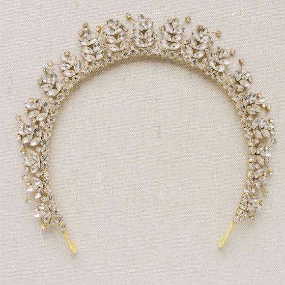 Twigs & Honey Carlotta gold crystal tiara (MSRP $290) - Picture 5 of 7